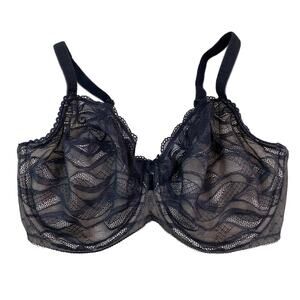 Wacoal 855115 Women's Size 38G Black Unlined Lace Full Coverage Underwire Bra